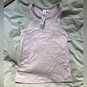 Lululemon Pink Organza Align Waist Length Racerback Tank